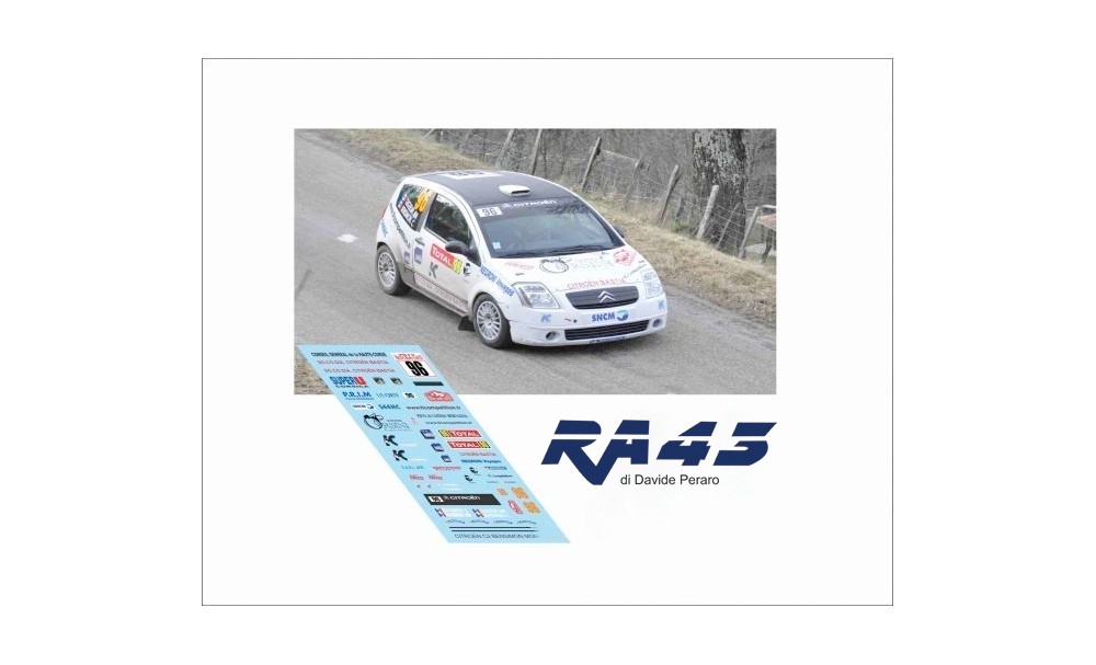 Decals: 1/43 Citroen C2 R2 Rally Montecarlo 2013 Bensimon Decals: 1/43 Citroen C2 R2 Rally Montecarlo 2013 Bensimon