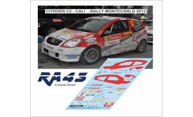 Decals: 1/43 Citroen C2 R2 Rally Montecarlo 2013 Cali