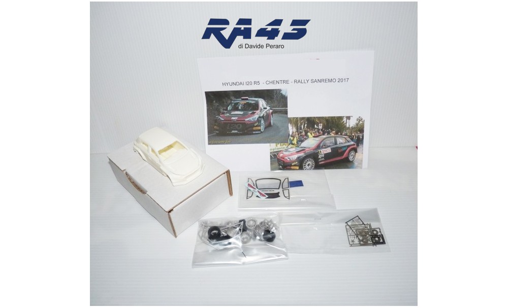 Decals: 1/43 KIT HYUNDAI I20 R5 CHENTRE RALLY SANREMO 2017